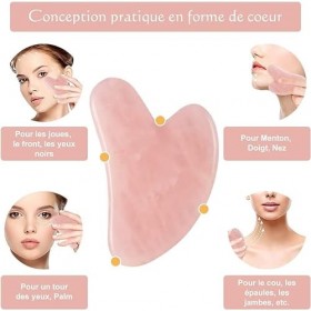 Gua Sha Visage,Outil de massage de grattage Gua Sha,Outil de Massage Facial Gua Sha,Outil de Massage visage,Gua Sha Visage Co