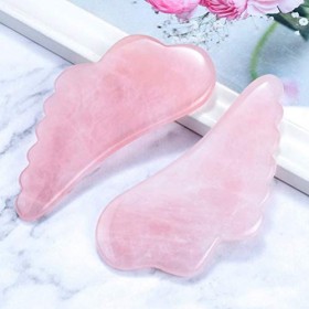 SOLUSTRE Gua Sha Scraping Outil de Massage Cristal Jade Peigne Bord Guasha Board pour Spa Acupuncture Outils de Massage Trigg