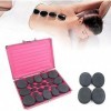 20 Pièces Les pierres de Lave pour un Massage Basalte Kit de Pierres Chaudes avec Boîte Chauffante Hot Stone Massage Chaud po