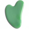 Gua Sha Pierre de Jade vert - Outil de massage pour le visage, les yeux, le cou et le corps - 1 Pierre en Forme de Coeur