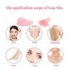 2 Pièces Gua Sha Pierre Quartz Rose Outil, Massage Outil De Jade Naturelle Outil, Traitement Du Visage Avec Pierre De Jade, P