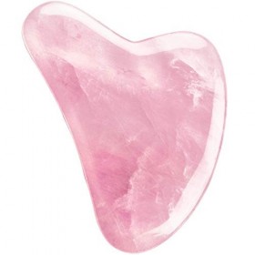 Gua Sha Outil de massage pour gratter le visage et le corps en pierre de quartz rose pour grattoir dacupression Gua Sha