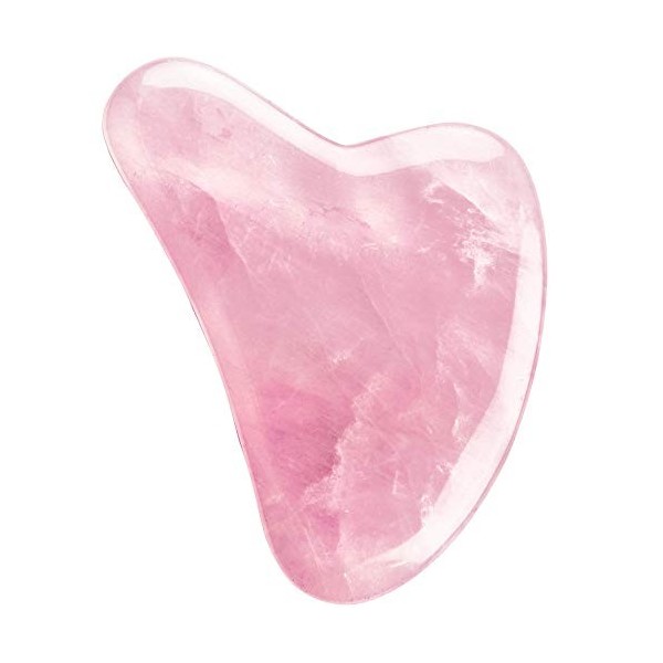 Gua Sha Outil de massage pour gratter le visage et le corps en pierre de quartz rose pour grattoir dacupression Gua Sha