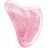 Gua Sha Outil de massage pour gratter le visage et le corps en pierre de quartz rose pour grattoir dacupression Gua Sha