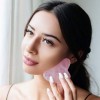 Gua Sha Outil de massage pour gratter le visage et le corps en pierre de quartz rose pour grattoir dacupression Gua Sha