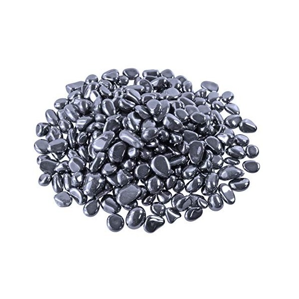 Mini pierres polies en hématite - 100 g - Puces de 6 à 10 mm de diamètre