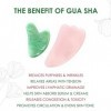 Gua Sha Facial Massage Tools - Premium 2 in 1 Jade & Rose Quartz Scraping Guasha Board Kit - Facelift Anti-Aging Lymphatic.