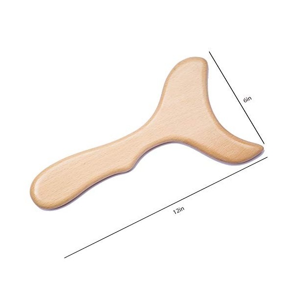 Allshow Wooden Gua Sha Tools Professional Lymphatic Drainage Tool Wood Therapy Massage Tools for Maderoterapia