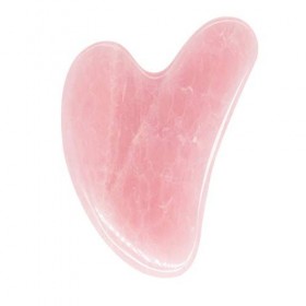 AOVIOANDY Gua Sha Outil de massage en quartz rose Jade GuaSha Outil pour le visage, Pierre Gua-Sha pour le cou, le corps, le 