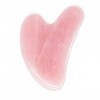 AOVIOANDY Gua Sha Outil de massage en quartz rose Jade GuaSha Outil pour le visage, Pierre Gua-Sha pour le cou, le corps, le 