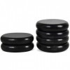 June Fox Hot Stones Lot de 6 pierres de massage en basalte pour spa à domicile