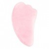 Jovivi Outil de massage en quartz rose naturel Gua Sha - Outil de massage - En forme dailes - Guérison - Guasha Board - Guas