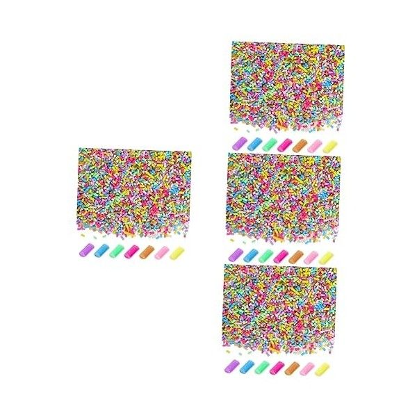 COHEALI 300 Pièces Polymère Argile Couleur Rayures Manucure Kit Perlé Bracelet Décor De Noël Faux Noël Arrose Faux Bonbons Fa