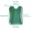 PinCute Lot de 3 outils de massage Gua Sha en jade naturel pour le traitement de lacupuncture, réduction des douleurs du cou