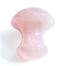 PESOENTH Outil de massage fait à la main en quartz rose Jade Gua Sha, pierre naturelle Guasha Planche de massage en cristal r