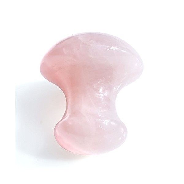 PESOENTH Outil de massage fait à la main en quartz rose Jade Gua Sha, pierre naturelle Guasha Planche de massage en cristal r