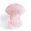 PESOENTH Outil de massage fait à la main en quartz rose Jade Gua Sha, pierre naturelle Guasha Planche de massage en cristal r