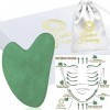 RADIANT HARMONY Outil Jade Gua Sha – sûr, cadeau, authentique et facile à transporter avec instructions français non garanti