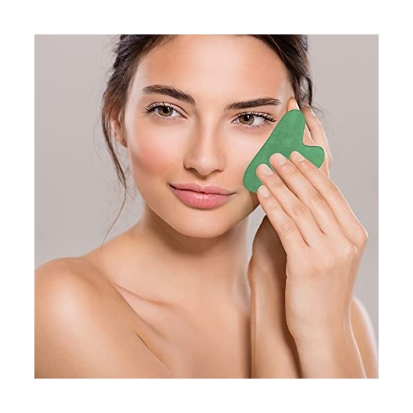 RADIANT HARMONY Outil Jade Gua Sha – sûr, cadeau, authentique et facile à transporter avec instructions français non garanti