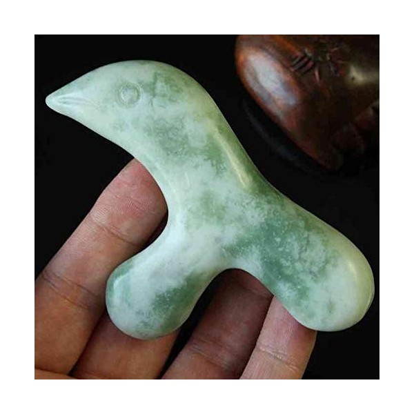 Pierre de jade pour massage des tissus profonds, réflexologie et acupression pour tout le corps, relaxation, soulagement myof