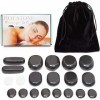 Hot Stone Lot de 20 pierres de massage pour le dos en basalte pour spa