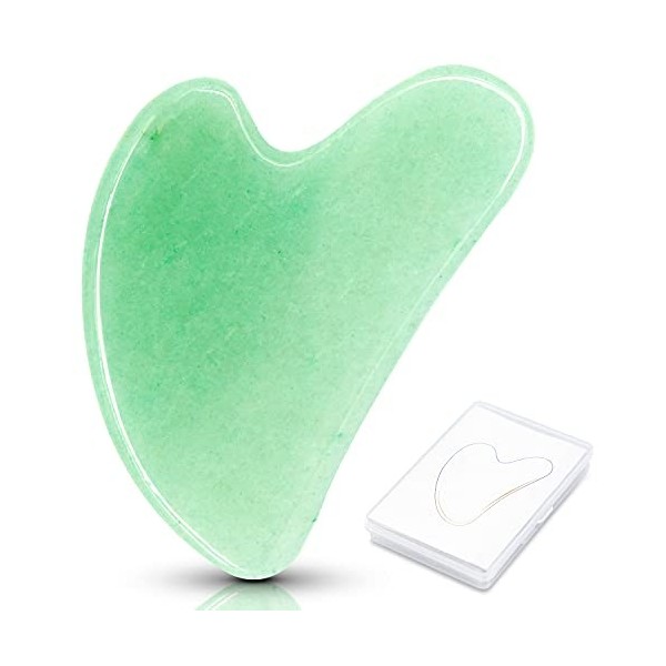 Gua Sha Pierre Quartz Rose Outil de Massage Outil de Jade Naturel Outil de Soin du Visage Grattoir GuaSha Pierres de Massage 