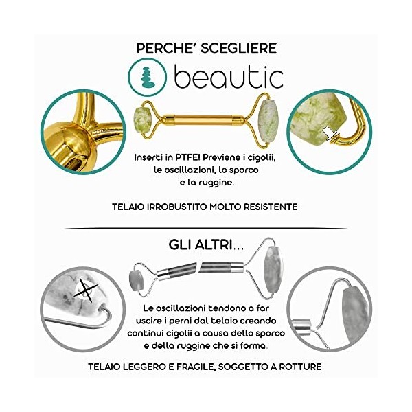 Gua Sha et Rouleau de Jade beautic | Pierre Gua Sha | Jade Roller | Kit massage Visage | anti-âge | Stimulant Massage Facial 