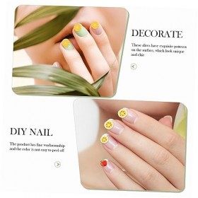 Beaupretty 1 Accessoires Pour Ongles Breloques Autocollants Pour Téléphones Autocollants Scintillants Tranches De Fruits En P