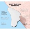 Sacheu Body Gua Sha – Outil Gua Sha en acier inoxydable pour jambes, épaules, bras, dos – Outil de corps pour la cellulite – 