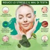 Rouleau de Jade Authentique 100% Dorigine avec Sérum 2 Gua Sha & Sac, Massager Beauté Roller, Kit de Nettoyage du Visage, Sk