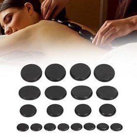 Jiawu 20 Pierres Chaudes pour Massage avec Kit Chauffant, Ensemble de Massage aux Pierres Chaudes de Basalte, Boîte Chauffant