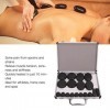 Ensemble de Massage aux Pierres Chaudes, 18 Pierres Chauffantes pour Massage aux Pierres Chaudes, Pierres Chaudes de Basalte 