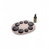 ELEEELS S1 Hot Stone Massage Set de 8 Pierres Chaudes en Basalte Chauffe-Thérapie Luminothérapie Aromathérapie Massage Visage