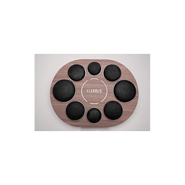 ELEEELS S1 Hot Stone Massage Set de 8 Pierres Chaudes en Basalte Chauffe-Thérapie Luminothérapie Aromathérapie Massage Visage