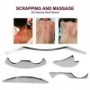 Outil de scrapping pour masseur facial, 5 pièces/Set professionnel Gua Sha Grattoir Outil de Massage pour Santé