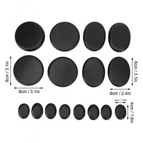 Lot de 16 Chauffe-pierres Chaudes, Chauffage Rapide, Forme Ronde, Libération de la Tension, Réduction de la Pression, Pierres