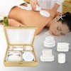 Lot de 20 pierres froides pour massage thérapeutique, pierres froides blanches pour le corps - Pierres chaudes pour le spa pr