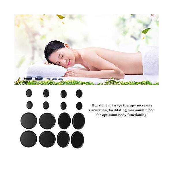 Spa Pierre, 16Pcs / Box Massage Du Corps SPA Hot Stone Ensemble Pierres De Massage Professionnelles Pierres Naturelles Lave P