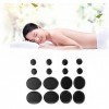 Kit De Massage Aux Pierres Chaudes, 16pcs / Bo?te Ensembles De Massage En Pierre De Basalte à Lhuile Essentielle Ovale Noire