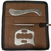 Lot de 3 outils de massage Gua Sha en acier inoxydable - Excellent outil de mobilisation des tissus mous