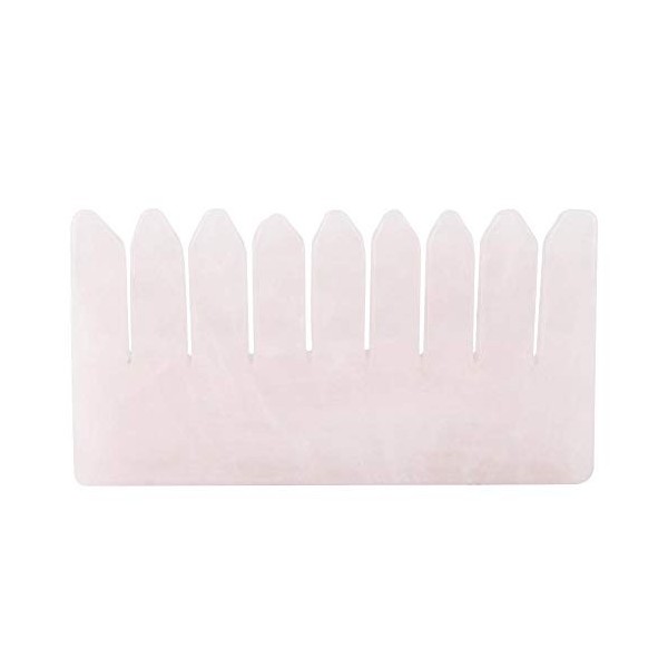 Pierre naturelle Gua Sha grattant loutil de peigne de massage Rose Quartz Gua Sha peigne de démolition pour la santé beauté 