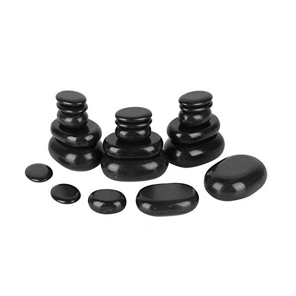 Haofy Kit de Massage aux Pierres Chaudes Pierres Originales Pierres de Basalte Chauffe-Pierres Chaudes pour Hydrater la Peau 