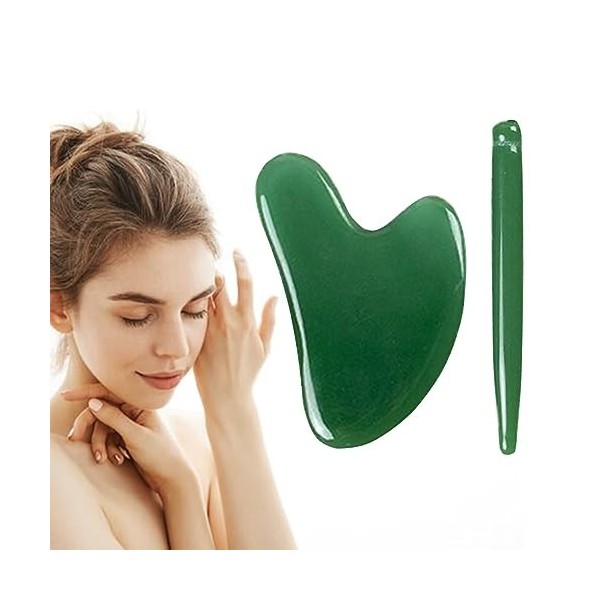 Gua Sha Massage, Gua Sha Visage Corps, Outil de Massage Facial Gua Sha, Massage Visage, Gua Sha Jade, Guasha Pour Visage, Out