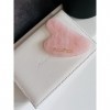 AcuPips 100 % quartz rose gua sha outil facial pour massage, ridules et rides