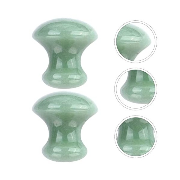 FRCOLOR Lot de 2 pierres de massage en forme de champignon - Outils de massage naturels - Pour homme - Spa - Champignon - Ave