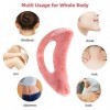 Outil de Massage Gua Sha avec Poignée ‎CTDMJ Grand Gua Sha Corps Guasha Conseil Gua Sha Quartz Rose Masseur de drainage lymph