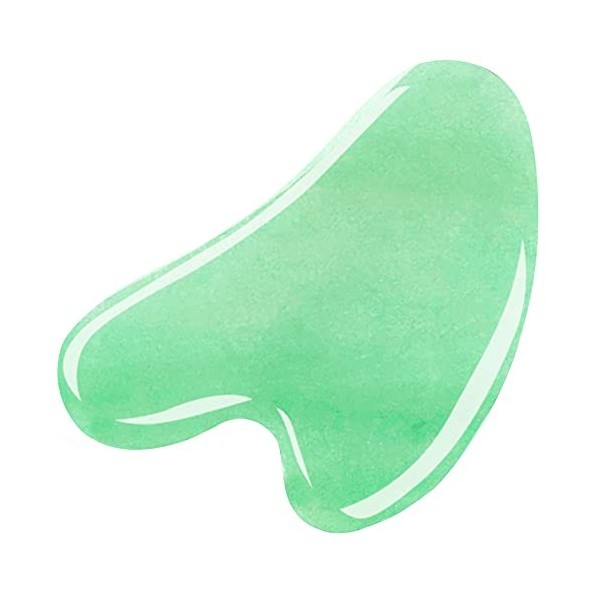 Outil de massage Gua Sha - Pierre de jade naturelle - Pour massage du visage - SPA - Soin de la peau - Sculpteur pour les yeu