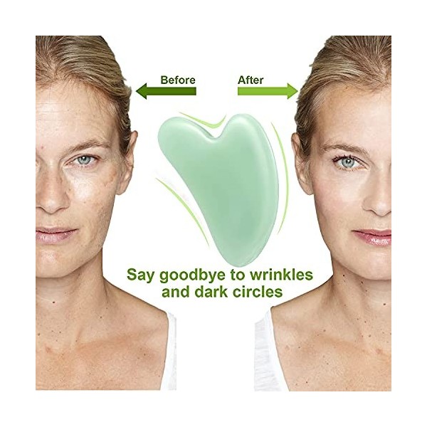Gua Sha, outil de massage, adapté pour le spa et lacupuncture Gua Sha Outil de Massage, Bord de Gua Sha En Pierre de Jade Na