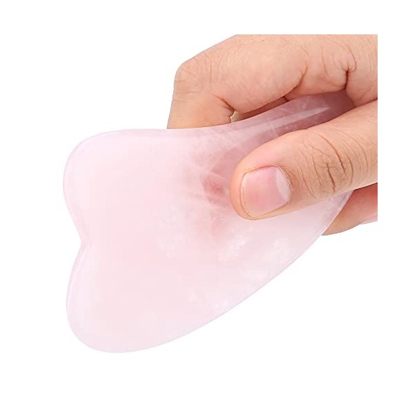 LetCart Quartz Rose Gua Sha Pierre Plaque De Grattage Santé Soins De Guérison Anti-âge Anti-Rides Pierre De Massage Visage Co