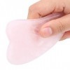 LetCart Quartz Rose Gua Sha Pierre Plaque De Grattage Santé Soins De Guérison Anti-âge Anti-Rides Pierre De Massage Visage Co